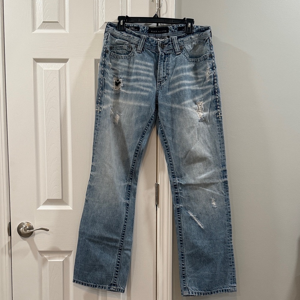 Affliction Black Premium  Blake Light Blue Relaxed Jeans